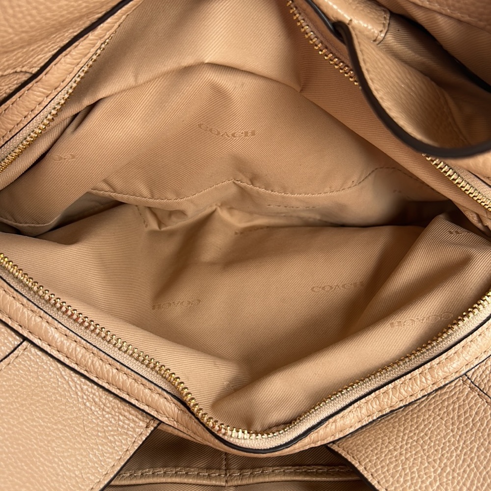 COACH Tan Edie Medium Shoulder Bag - Picture 7 of 16